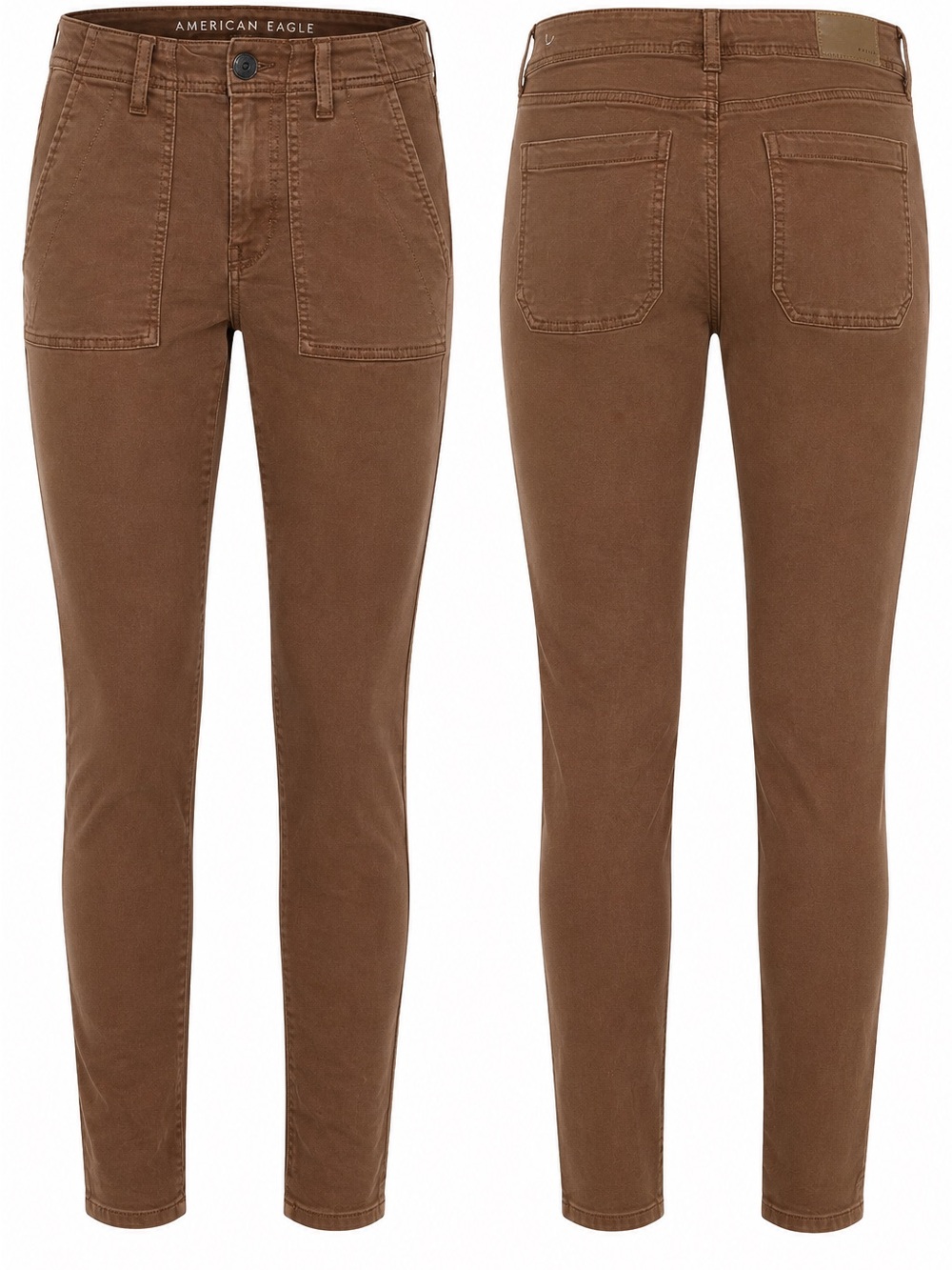 American Eagle Hi-Rise Jegging Brown Utility Pocket Pants Women’s Size 2 Regular
